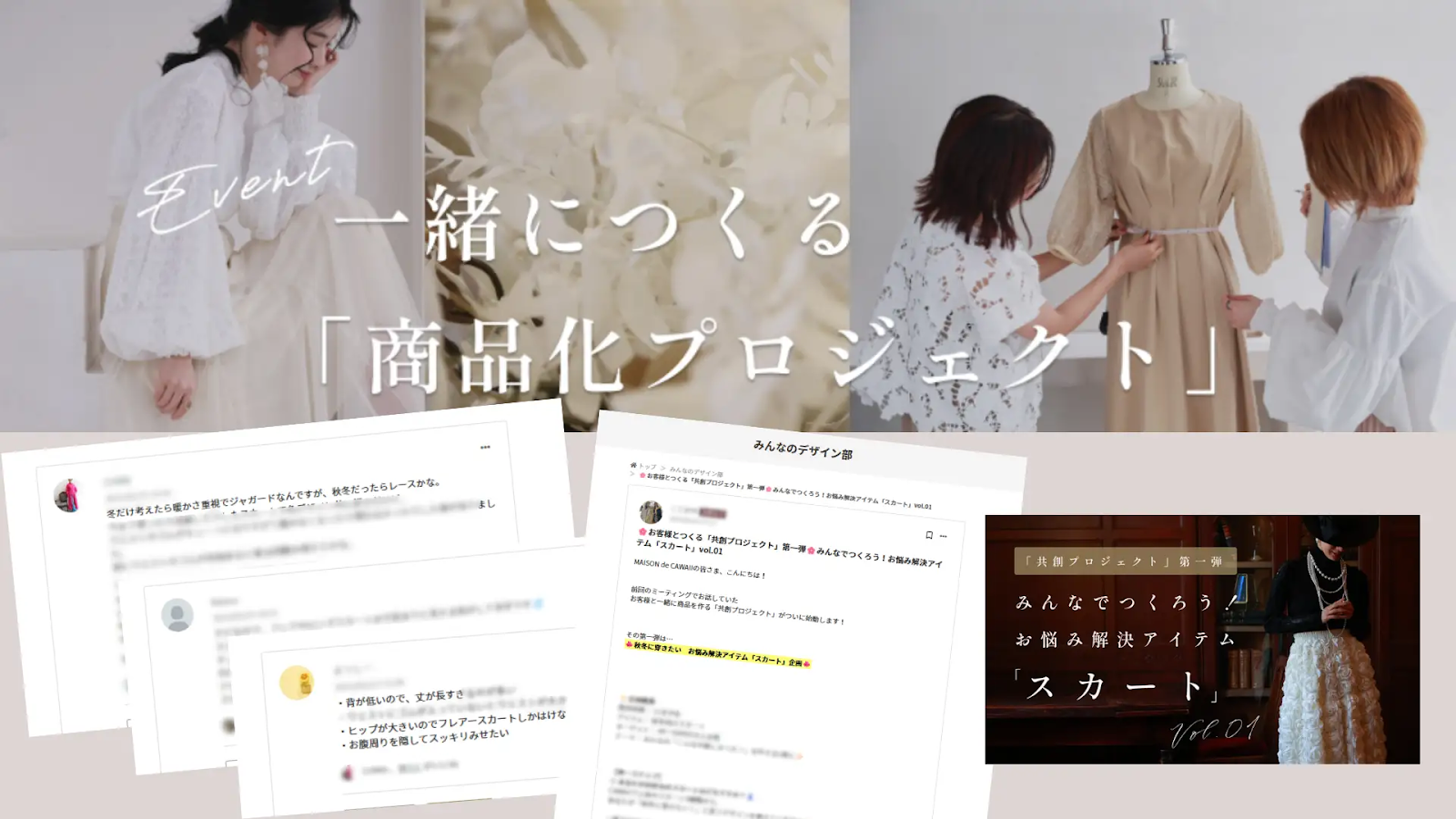 一緒につくる「商品化プロジェクト」を実行